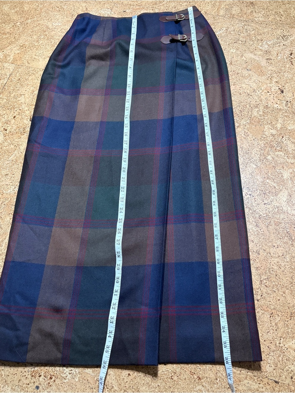 Lauren Ralph Lauren 100% Wool Vintage Plaid Wrap Skirt Sz 10 - Picture 13 of 14